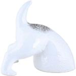 Weiße Hundefiguren aus Keramik 