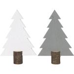 Graue Weihnachtsbäume aus Holz 