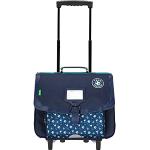 Blaue Tann´s Rucksack-Trolleys mit Reißverschluss aus Kunststoff mit Reflektoren für Kinder zum Schulanfang 