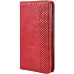 Rote Xiaomi POCO F3 Hüllen Art: Flip Cases mit Bildern aus Leder stoßfest 