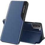 Blaue Elegante Samsung Galaxy S21 5G Hüllen Art: Flip Cases durchsichtig klappbar 