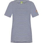 Marineblaue Gestreifte Sportliche Kurzärmelige TAO Sesamstraße T-Shirts für Damen Größe S für den für den Sommer 