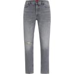 Graue HUGO BOSS HUGO Tapered Jeans aus Baumwolle für Herren Weite 29, Länge 32 