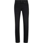 Schwarze HUGO BOSS BOSS Bio Tapered Jeans aus Baumwolle für Herren Weite 30, Länge 30 