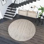 Braune Melierte Moderne Runde Runde Teppiche 130 cm aus Polypropylen 