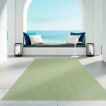 Grüne Karo Skandinavische Rechteckige Outdoor-Teppiche & Balkonteppiche 150 cm aus Polypropylen schmutzabweisend 