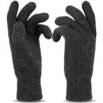 Anthrazitfarbene Strick-Handschuhe maschinenwaschbar für Herren Größe XXL für den für den Winter 