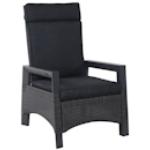 Graue Tarrington House Polyrattan Sessel aus Textil mit verstellbarer Rückenlehne Breite 50-100cm, Höhe 100-150cm, Tiefe 50-100cm 