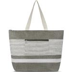 Graue Normani Strandtaschen & Badetaschen mit Reißverschluss aus Polyester für Damen klein 