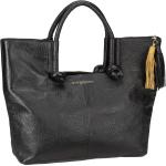 Schwarze Taschendieb-Wien Lederhandtaschen mit Reißverschluss aus Glattleder für Damen 