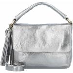 Reduzierte Silberne Taschendieb-Wien Lederhandtaschen aus Rindsleder für Damen 