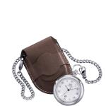 Silberne Meister Anker Runde Herrentaschenuhren mit Analog-Zifferblatt mit arabischen Ziffern mit Mineralglas-Uhrenglas mit Metallarmband 