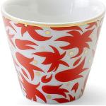 Tasse Fiamma keramik rot weiß gold / Ø 6,5 x H 6 cm - Bitossi Home - Gold