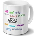 Tasse mit Namen Abba - Motiv Positive Eigenschafte
