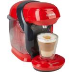 Rote Tassimo Kapselmaschinen mit Kaffee-Motiv mit abnehmbarem Wassertank 