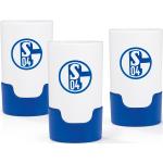 Weißes Schalke 04 Barzubehör aus Glas 3-teilig 