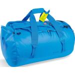 Blaue Tatonka Barrel Reisetaschen 85l mit Reißverschluss aus LKW-Plane mit Laptopfach 