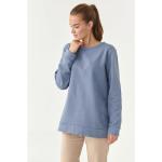Reduzierte Hellblaue Tatuum Rundhals-Ausschnitt Damensweatshirts aus Baumwolle Größe M 