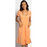 Reduzierte Orange Bestickte TAUBERT Sommerkleider mit Reißverschluss aus Baumwollmischung für Damen Größe M 