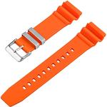 Tauchmeister PU-Armband Ersatzband orange mit Dornschließe 22 mm
