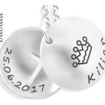 Silberne Silberketten mit Namen aus Silber personalisiert für Zeremonien 