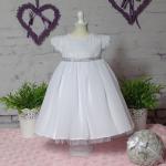Weiße Elegante Kinderfestkleider aus Polyester für Babys Größe 56 
