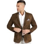 Reduzierte Taupefarbene Streetwear D'arienzo Einstecktücher mit Knopf aus Veloursleder für Herren Übergrößen 