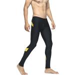 TAUWELL Herren Fitness Hose Shorts Compression Leggings (6141 schwarz Gold, M(71-76cm))