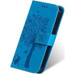 Blaue Blumenmuster Xiaomi 13 Lite Hüllen Art: Flip Cases mit Bildern aus Leder für Herren 