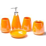 Orange Moderne Badaccessoires Sets aus Keramik 