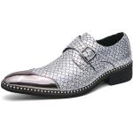 Silberne Business Spitze Hochzeitsschuhe & Oxford Schuhe mit Schnürsenkel rutschfest für Herren Größe 42 