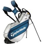 Schwarze TaylorMade Golf Standbags mit Riemchen aus Kunstleder 