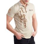 Tazzio T-Shirt Herren Club Polokragen Printed Shirt TZ-15140 Stone M