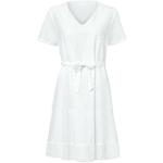 Reduzierte Weiße TCHIBO Bio V-Ausschnitt Sommerkleider aus Baumwolle für Damen Größe M für den für den Sommer 