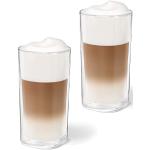 TCHIBO Latte Macchiato Gläser 300 ml mit Kaffee-Motiv aus Glas mundgeblasen 