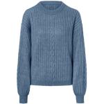 Reduzierte Hellblaue TCHIBO Nachhaltige Zopfpullover aus Wolle für Damen Größe M für den für den Herbst 