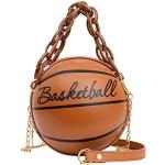 Braune Elegante Clutches mit Basketball-Motiv aus Stoff für Damen 