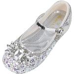 Silberne Elegante LED Schuhe & Blink Schuhe mit Pailletten rutschfest für Kinder Größe 34 für den für den Sommer 