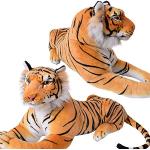 XXL Plüschtier Tiger Kuscheltier Stofftiger lebensechte Raubkatze liegend 