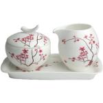 Tea Logic Milchkännchen und Zuckertopf mit Tablett Cherry Blossom (21x12,8x11,5cm) - 4260132970985