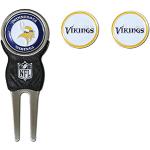 Team Golf NFL Minnesota Vikings Pitchgabel mit 3 Golfballmarkern, Marker, abnehmbar, magnetisch, doppelseitig, Emaille