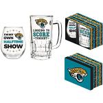 Team Sports America Jacksonville Jaguars Geschenkset ohne Stiel, 482 ml, Wein und Bier, 473 ml