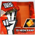 Tech Deck - 96mm Skateboard - Neon Rampe - Orange - Glow in the Dark Skateboard