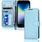 Hellblaue iPhone 7 Hüllen 2020 Art: Flip Cases mit Bildern aus Glattleder klappbar 