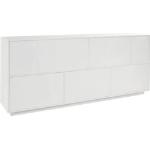 Reduzierte Weiße TECNOS Nachhaltige Sideboards Hochglanz aus Holz Breite 150-200cm, Höhe 50-100cm, Tiefe 0-50cm 