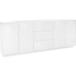 Weiße TECNOS Nachhaltige Sideboards aus Holz mit Schublade Breite 200-250cm, Höhe 50-100cm, Tiefe 0-50cm 