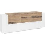 Reduzierte Weiße TECNOS Bio Nachhaltige Sideboards aus Ahorn mit Schublade Breite 200-250cm, Höhe 50-100cm, Tiefe 0-50cm 