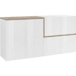 Reduzierte Weiße Moderne TECNOS Nachhaltige Sideboards Hochglanz aus Ahorn Breite 150-200cm, Höhe 50-100cm, Tiefe 0-50cm 