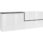 Reduzierte Weiße Moderne TECNOS Nachhaltige Sideboards Hochglanz aus Holz Breite 200-250cm, Höhe 50-100cm, Tiefe 0-50cm 