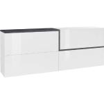 Weiße TECNOS Nachhaltige Sideboards Hochglanz aus Holz Breite 200-250cm, Höhe 50-100cm, Tiefe 0-50cm 